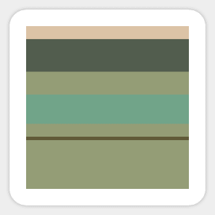 A lovely medley of Soldier Green, Beige, Artichoke, Oxley and Ebony stripes. Sticker